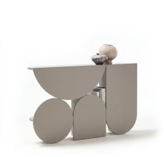 Mesa consola «Mogg Shape Console» de Uto Balmoral - Acabado mate RAL 7044, estilo Bauhaus