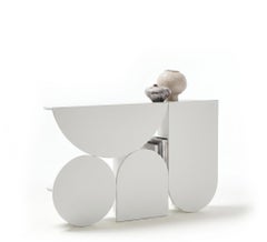 Mogg Shape Console Table by Uto Balmoral, Matte RAL 9016 - Bauhaus Style