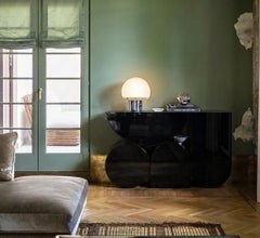 Mesa consola Mogg Shape diseño Uto Balmoral - Lacado brillante Negro