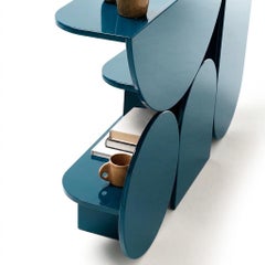 Mesa consola Mogg Shape diseño Uto Balmoral - Lacado brillante Azul