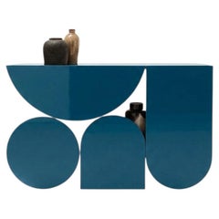 Mesa consola Mogg Shape diseño Uto Balmoral - Lacado brillante Azul