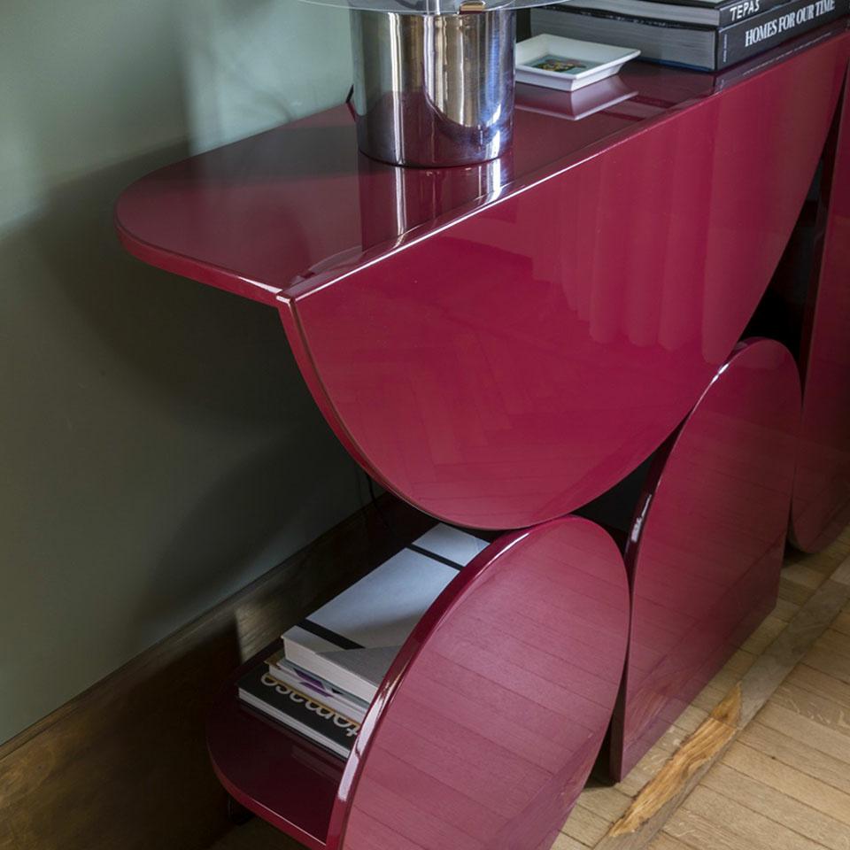Bois Mogg Forme Table console design Uto Balmoral - Laqué brillant en vente