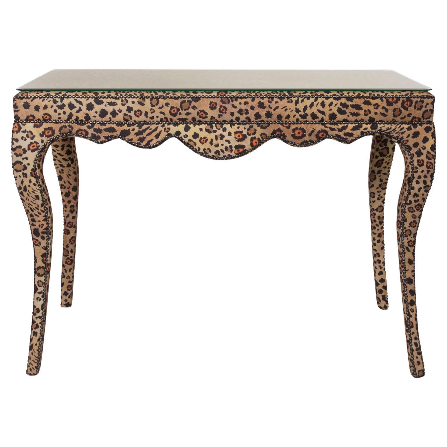 Console Table - Nyala Safari Spot Linen Gold