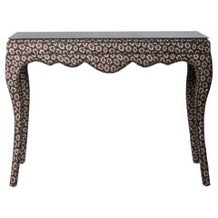 Console Table - Nyala Thanda Tortoise Linen Silver