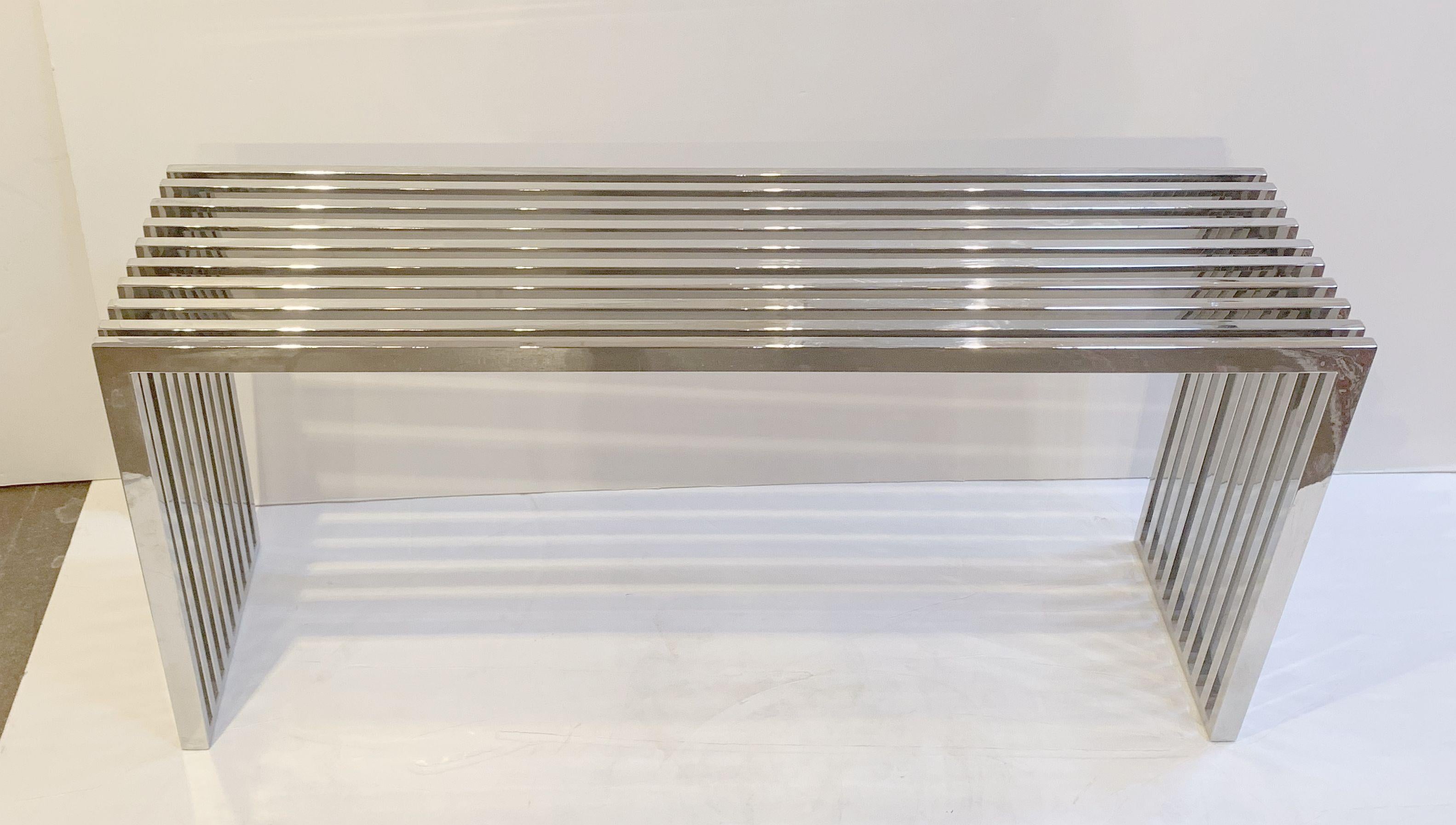 Metal Console Table of Chrome by Eichholtz