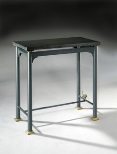 Console, Table, Painted, Steel, Bronze, Lion, Sculpture
