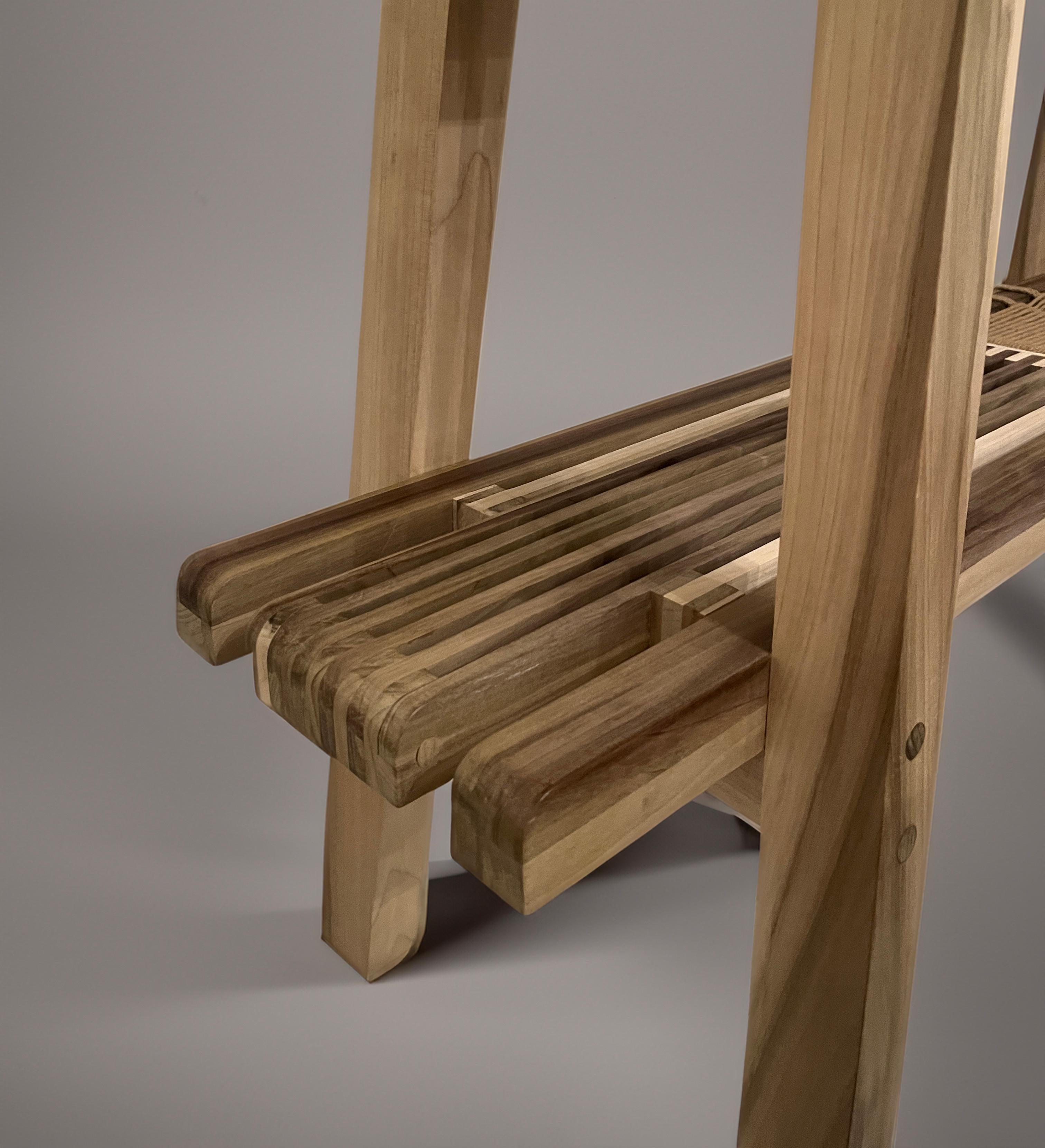 Console Table, Rainbow Poplar Hand-Made Minimal Design with Shelf by Mark Bowers For Sale 1