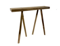 Console Table, Rainbow Poplar Hand-Made Minimal Design by Mark Bowers