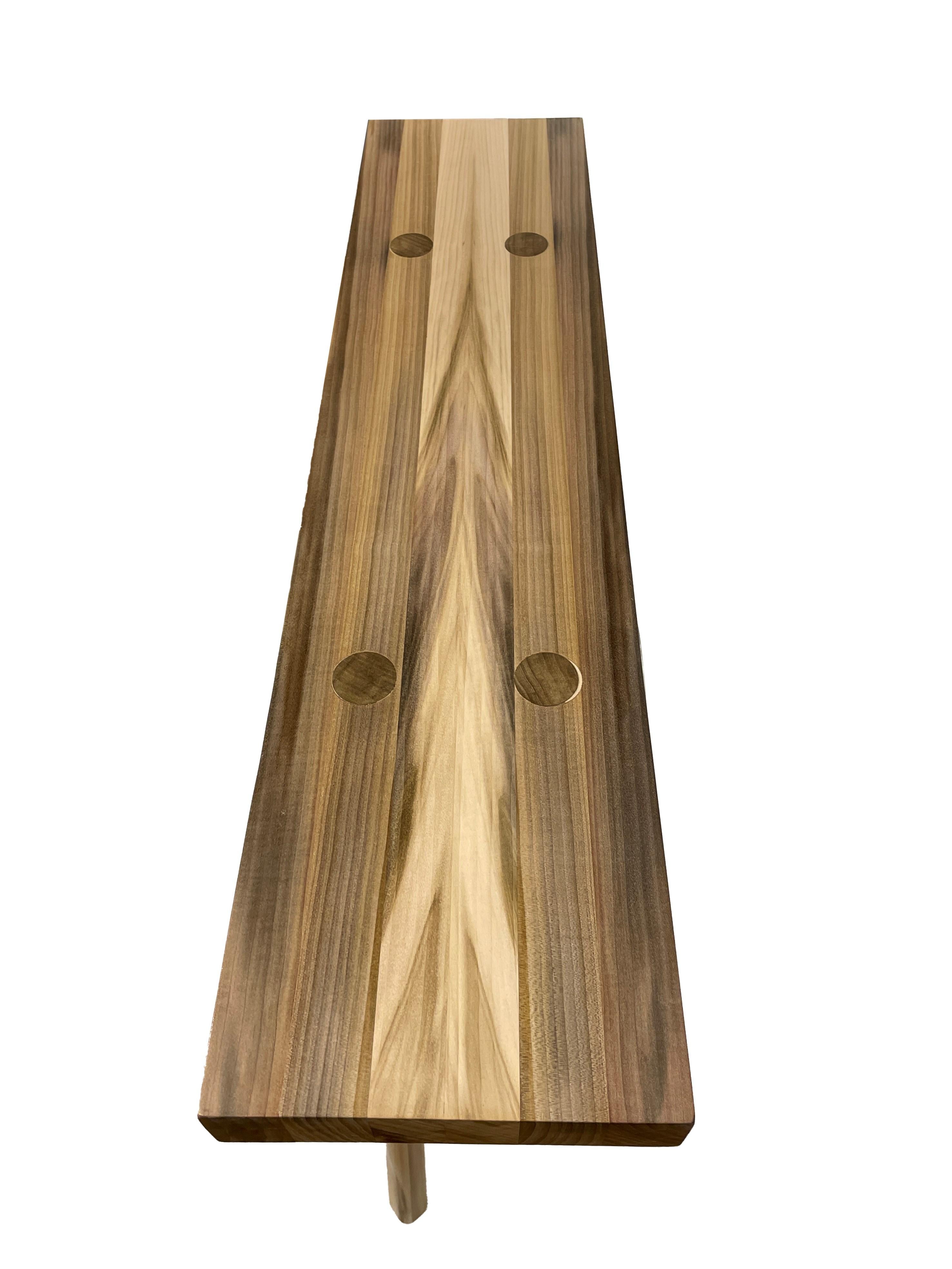 American Console Table, Rainbow Poplar Hand-Made Minimal Design by Mark Bowers