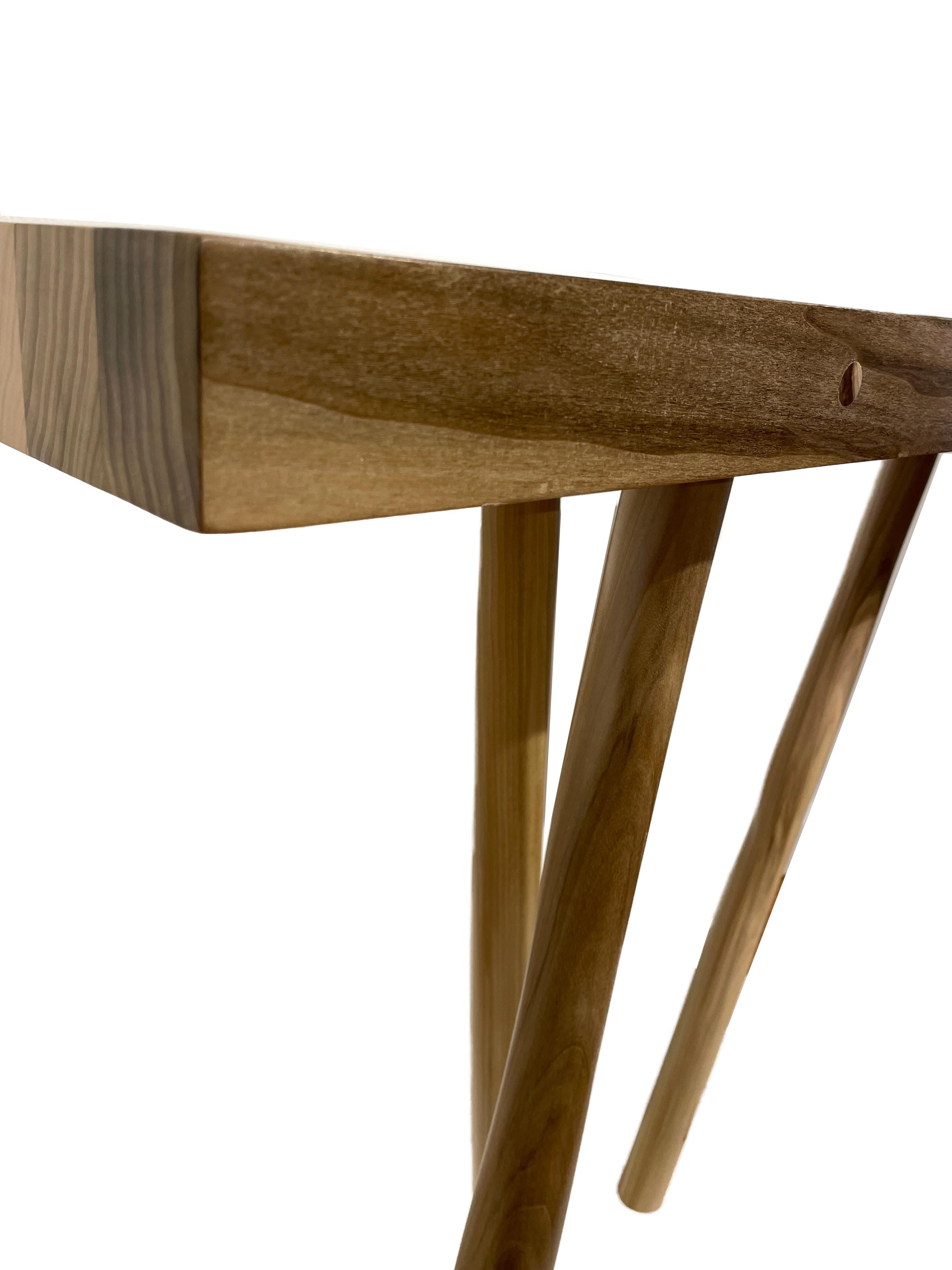Console Table, Rainbow Poplar Hand-Made Minimal Design by Mark Bowers 1