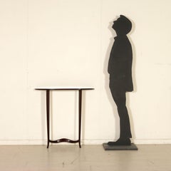 Console Table Stained Mahogany Vintage, Italy, 1950s