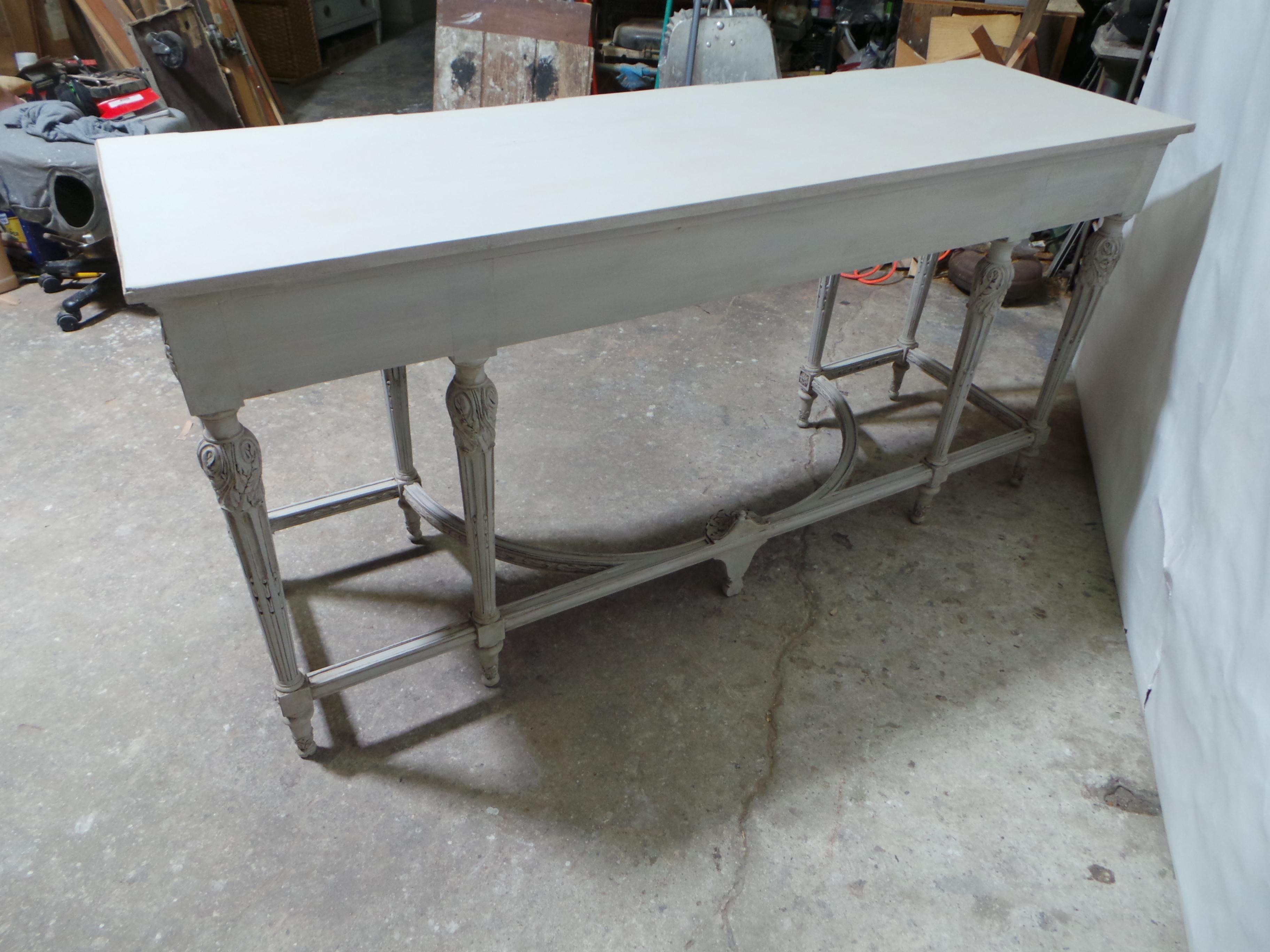 Console Table Swedish Gustavian 3 Drawer For Sale 5