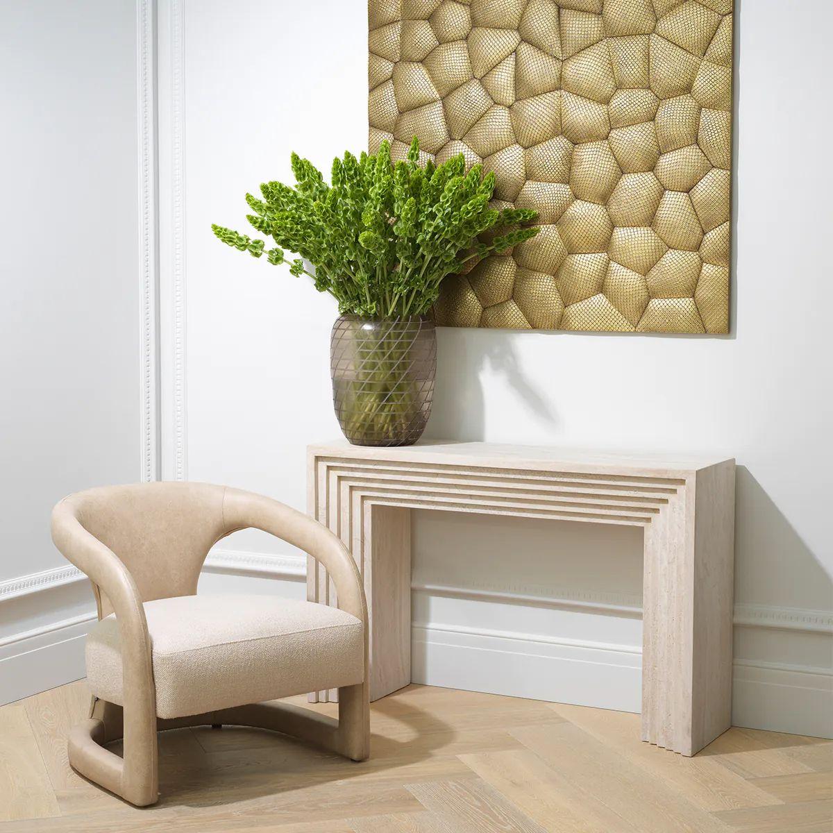 Moderne Table console - Travertin, Natural Stone en vente