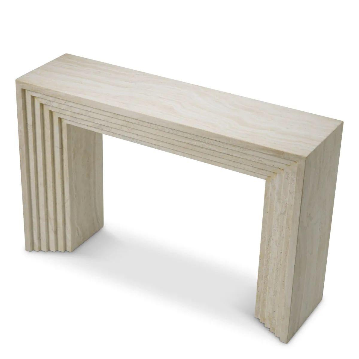 Français Table console - Travertin, Natural Stone en vente