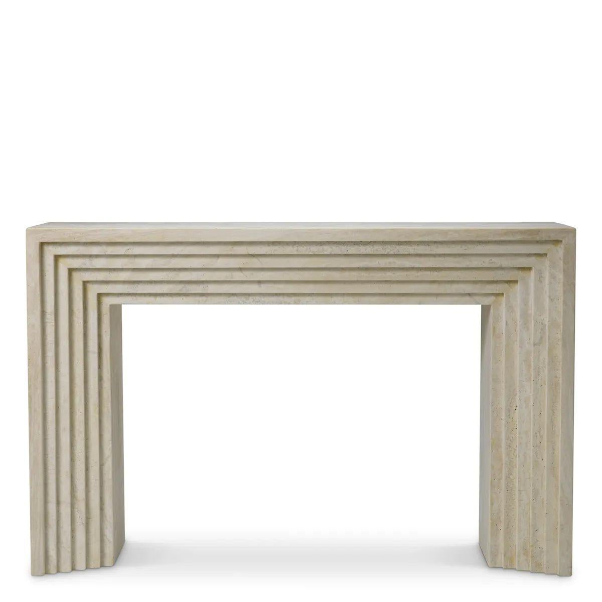 XXIe siècle et contemporain Table console - Travertin, Natural Stone en vente