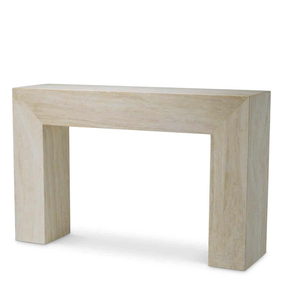 Pierre Table console - Travertin, Natural Stone en vente