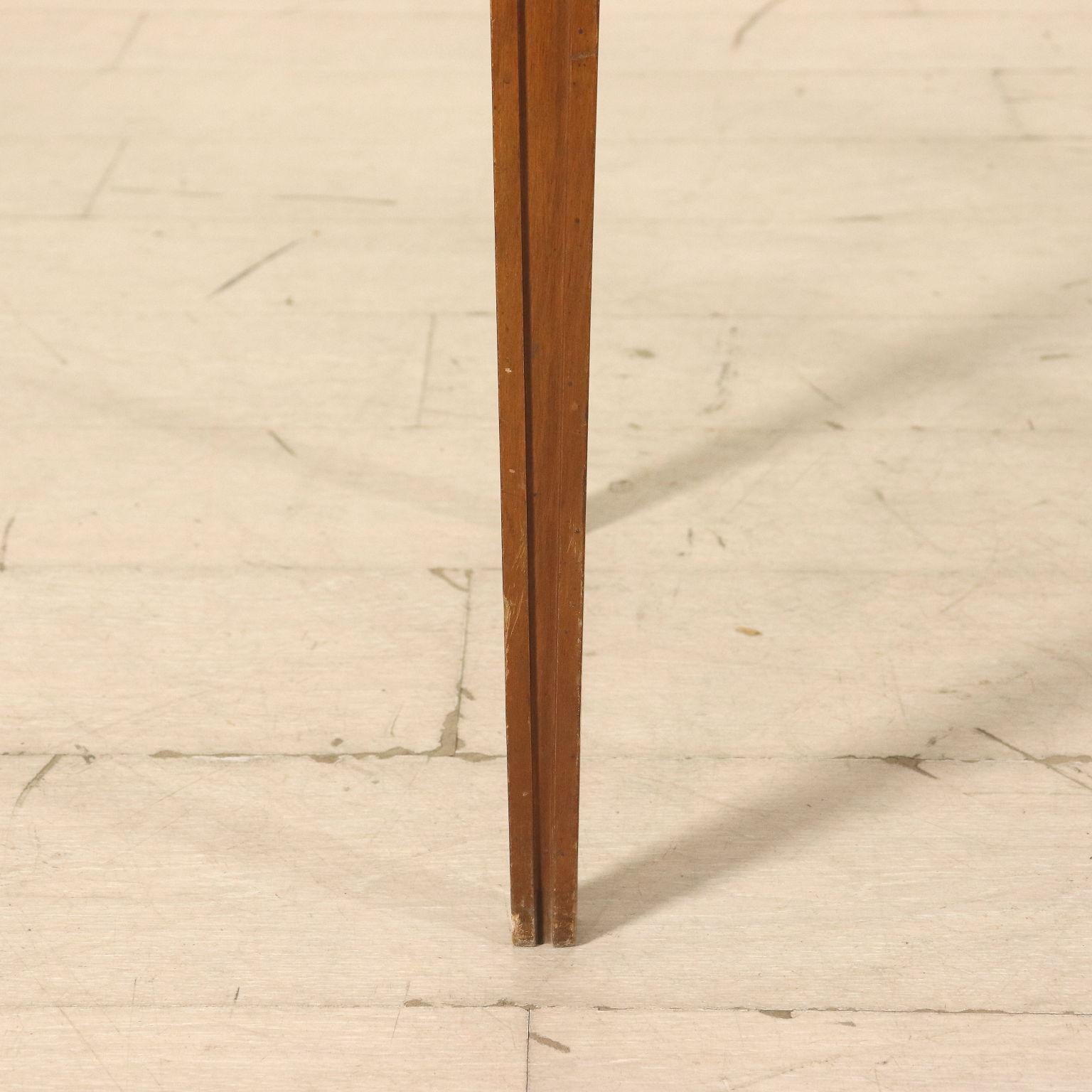 Console Table Walnut Glass Vintage Manufactured in Italy, 1950s im Zustand „Gut“ in Milano, IT