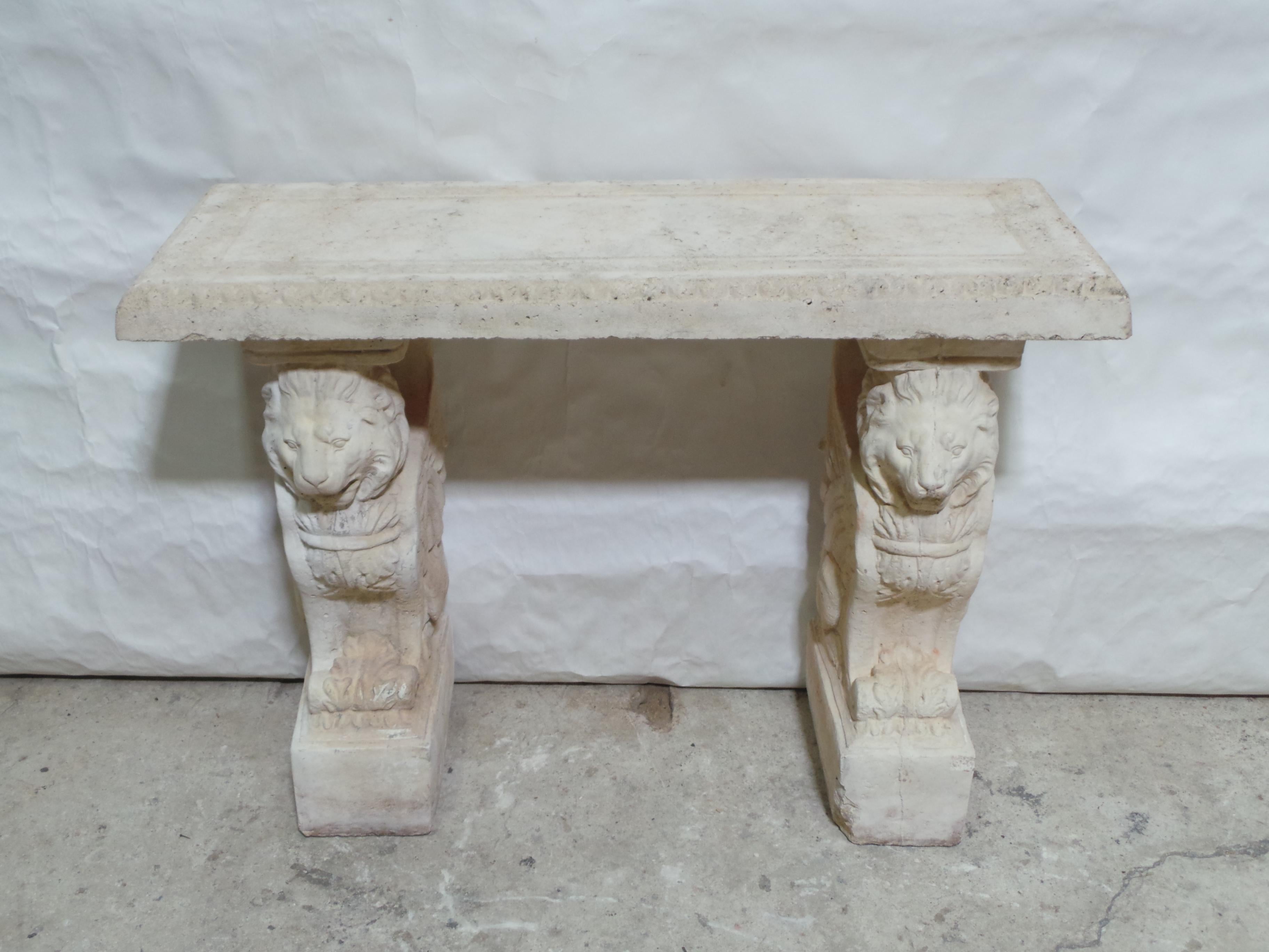 This is a unique Winged Lion console table. its in its original condition as I found it.