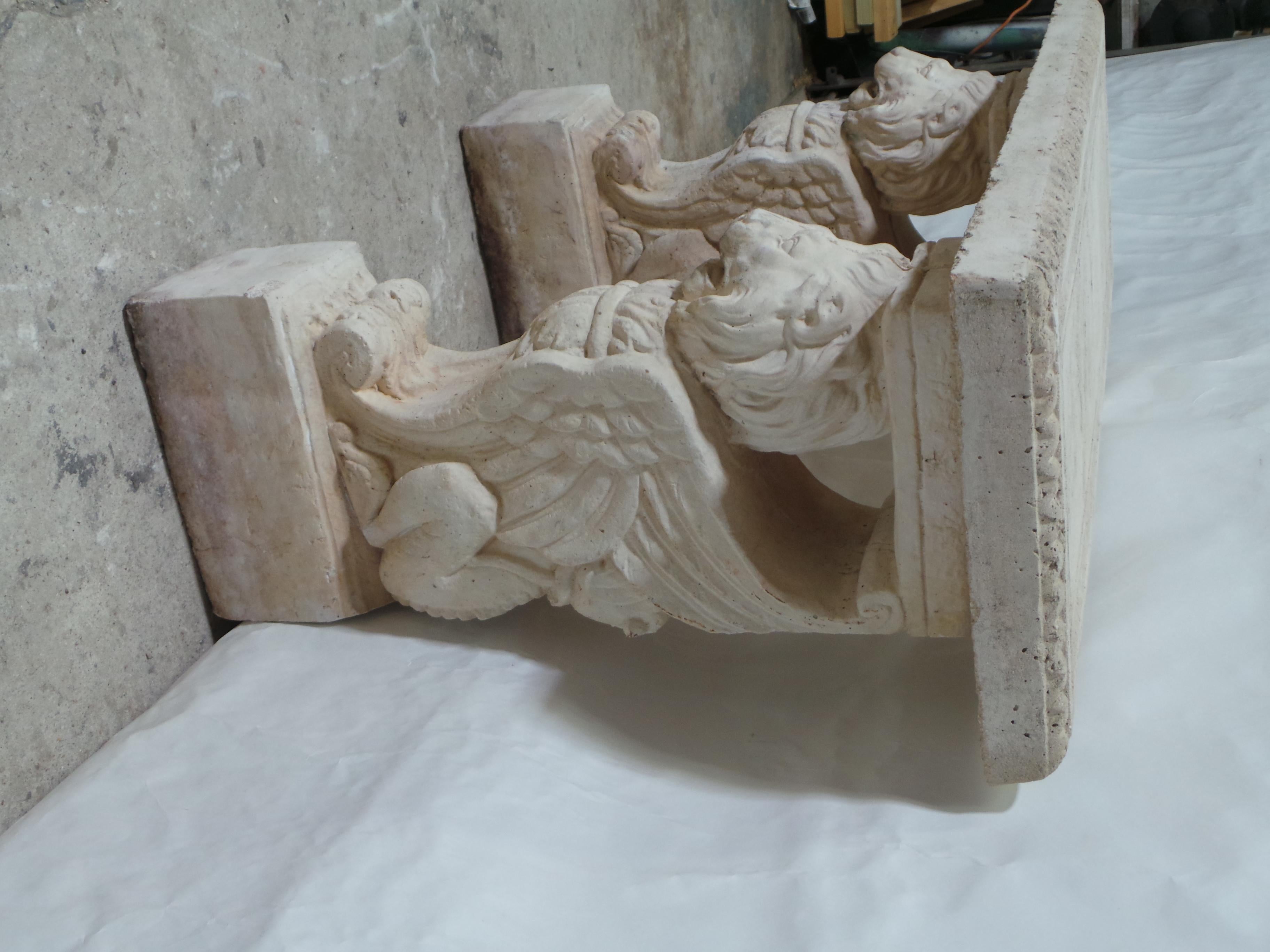 Swedish Console Table Winged Lion Base
