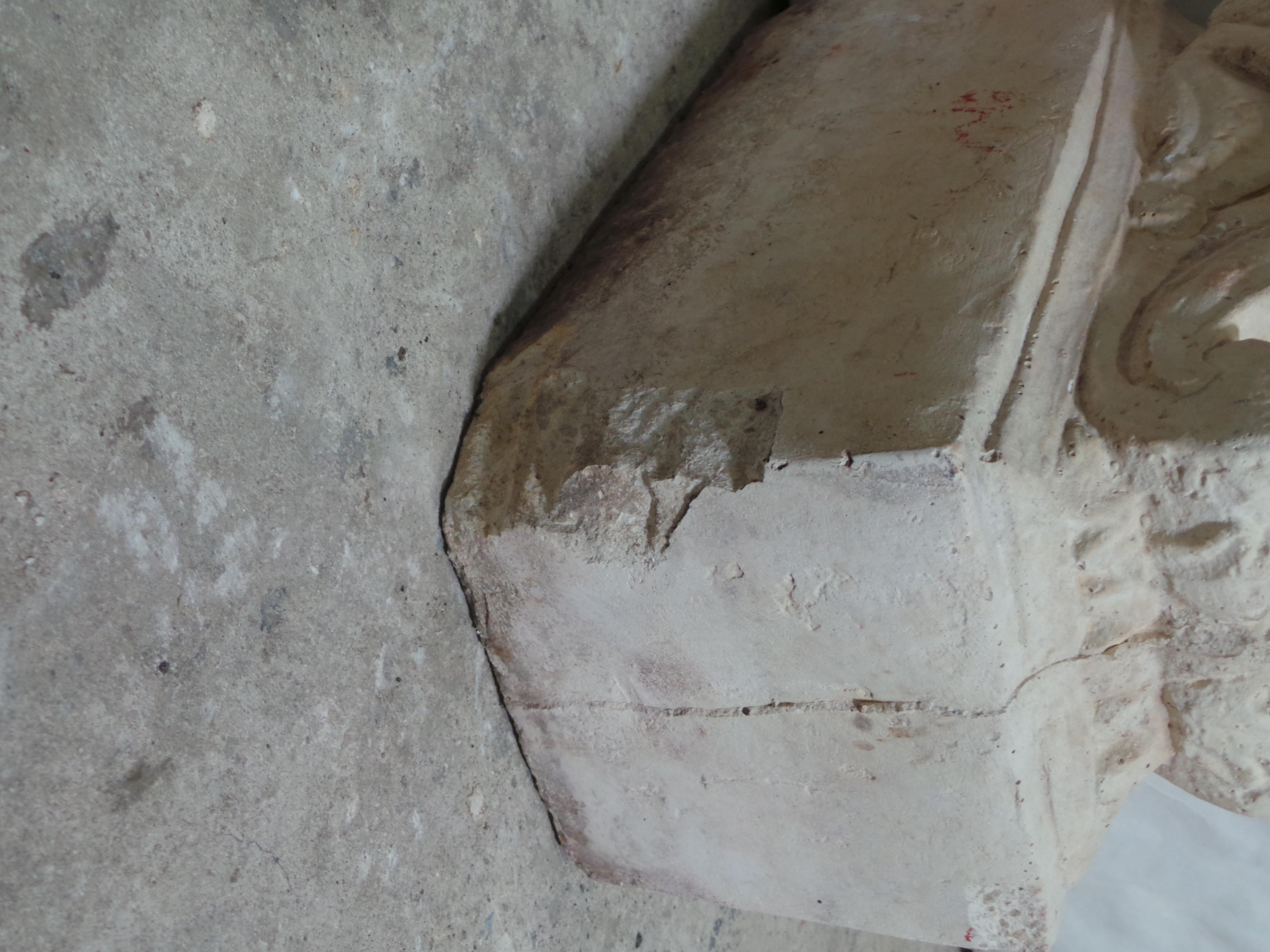 Concrete Console Table Winged Lion Base