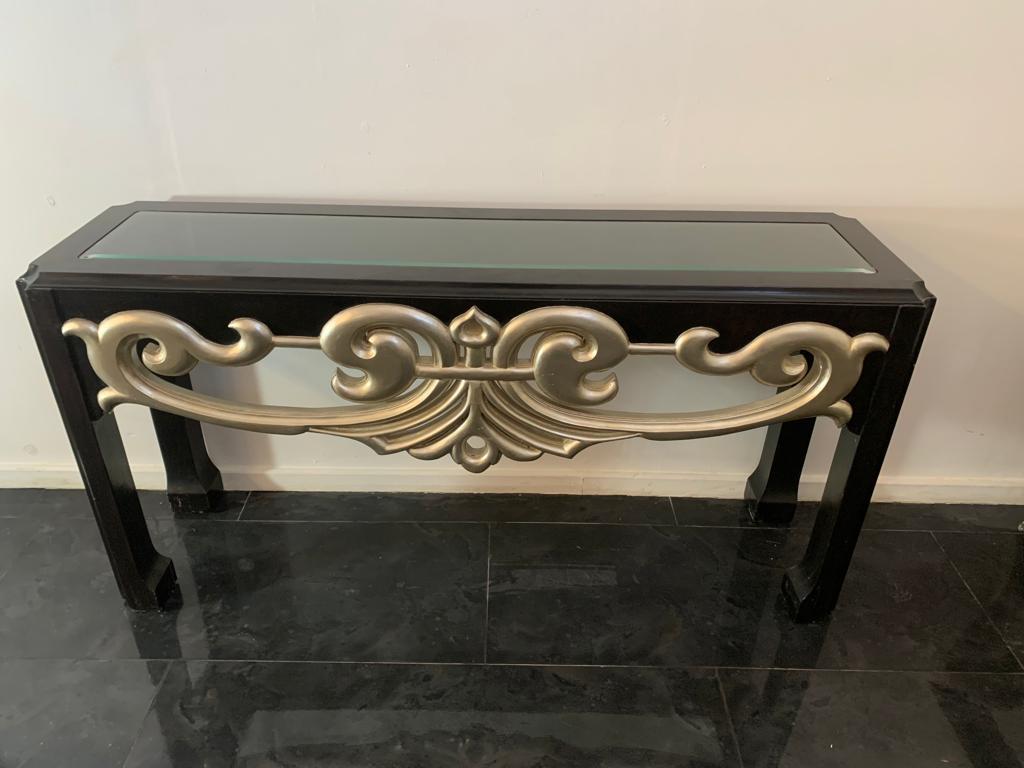 Late 20th Century Console Table with Art Deco Fragments, 1970s For Sale