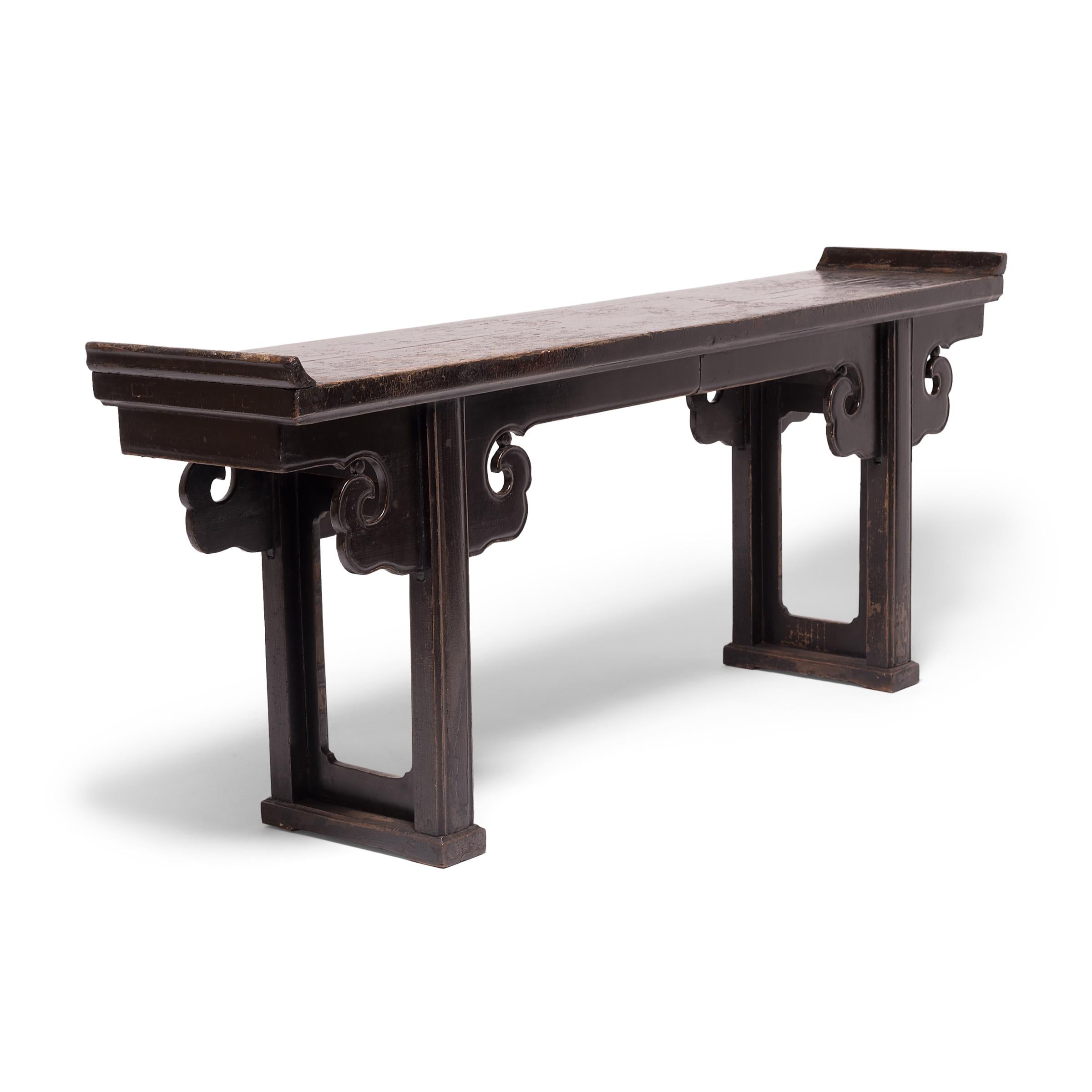 Chinese Console Table with Cloud Spandrels