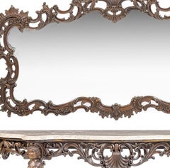 Console table with mirror in the Louis XV style.