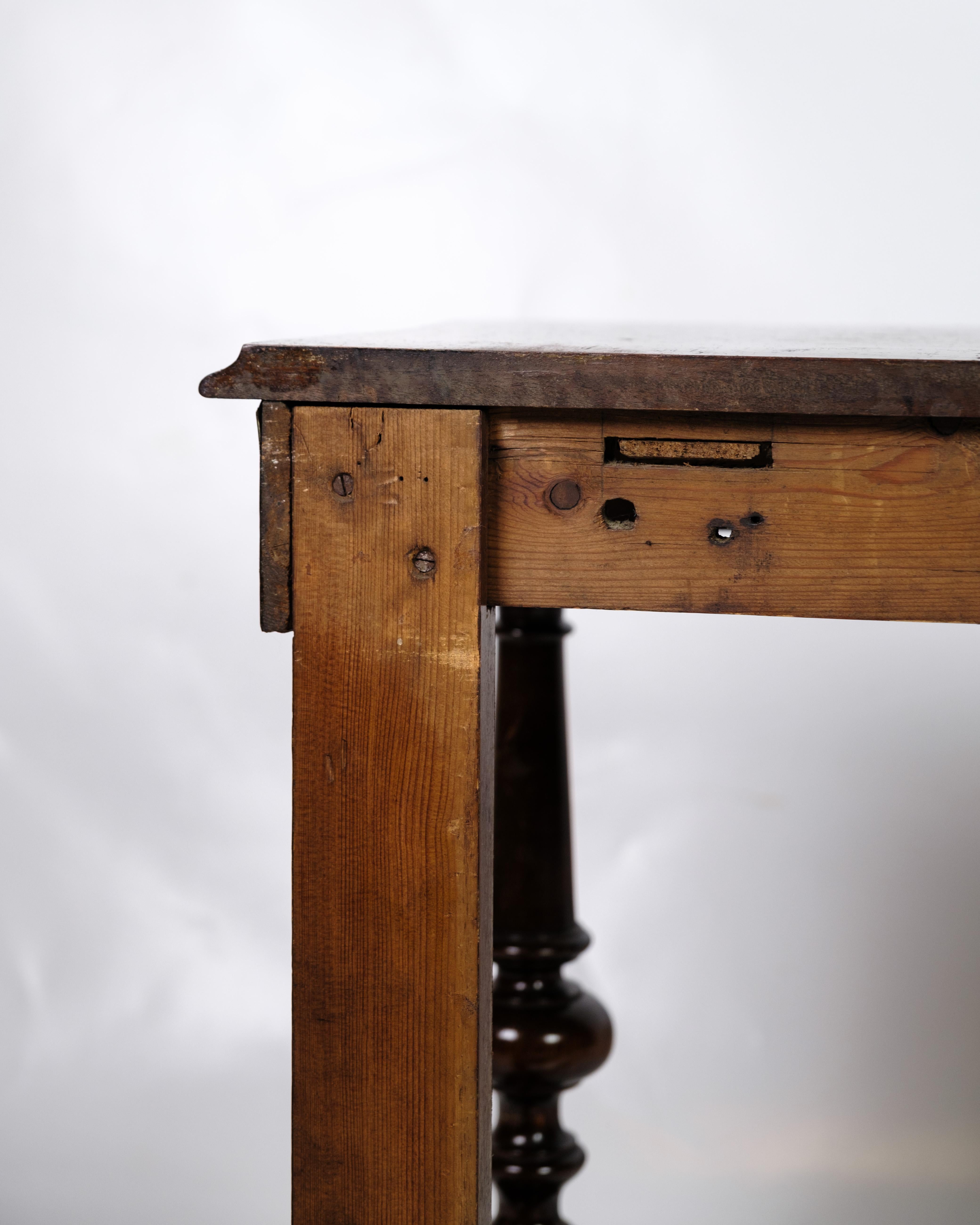 Konsolentisch mit runden Beinen aus Mahagoniholz aus den 1920er Jahren im Angebot 5