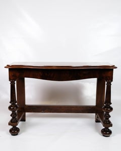 Console table with round legs made in mahogany wood from 1920s