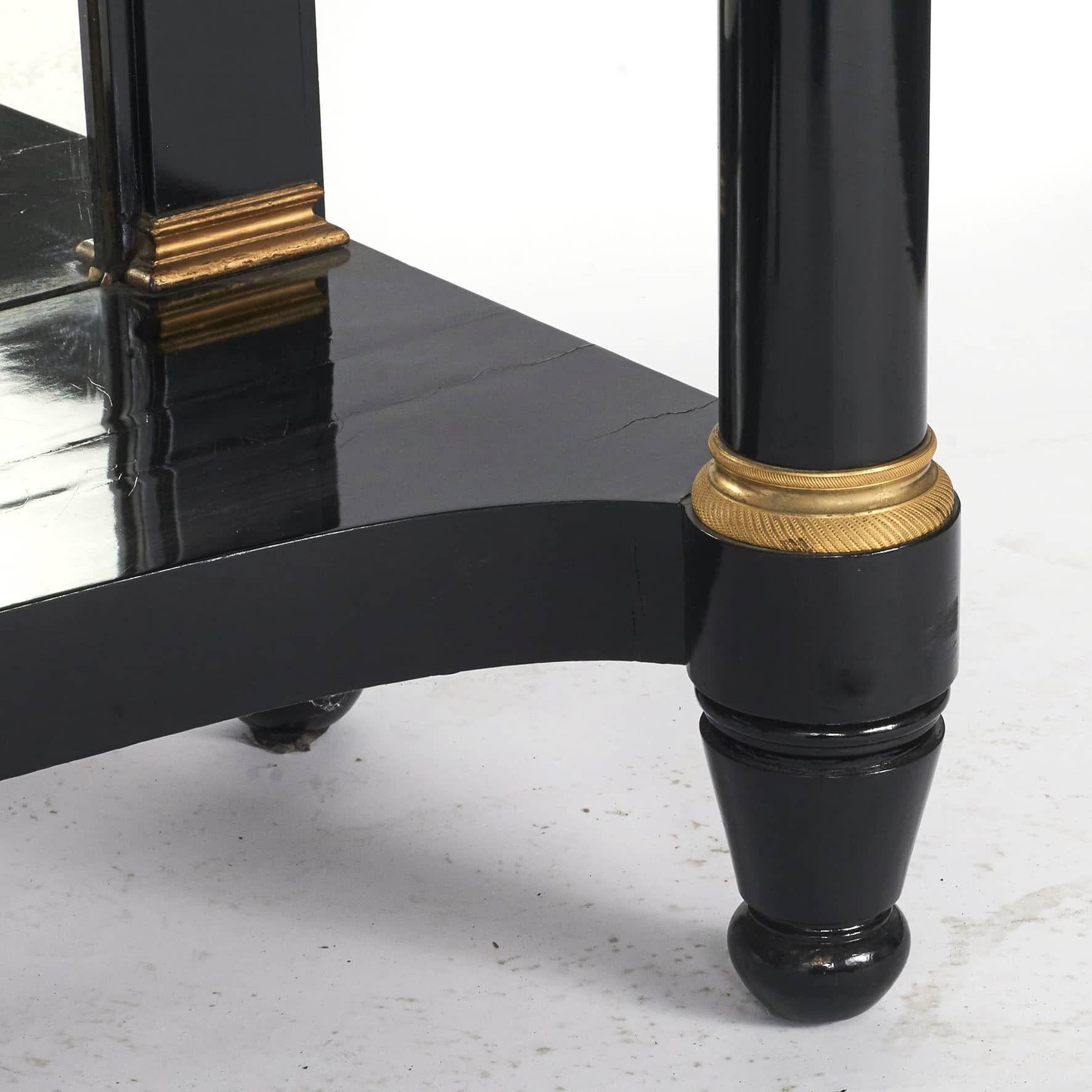 Console Table with White Marble Top, Charles X Style, France 1880 For Sale 2