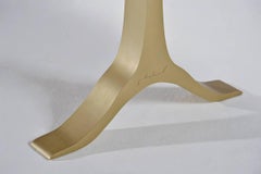 Console Table, One Slab Antique Hardwood, Cast Base by P. Tendercool in Stock