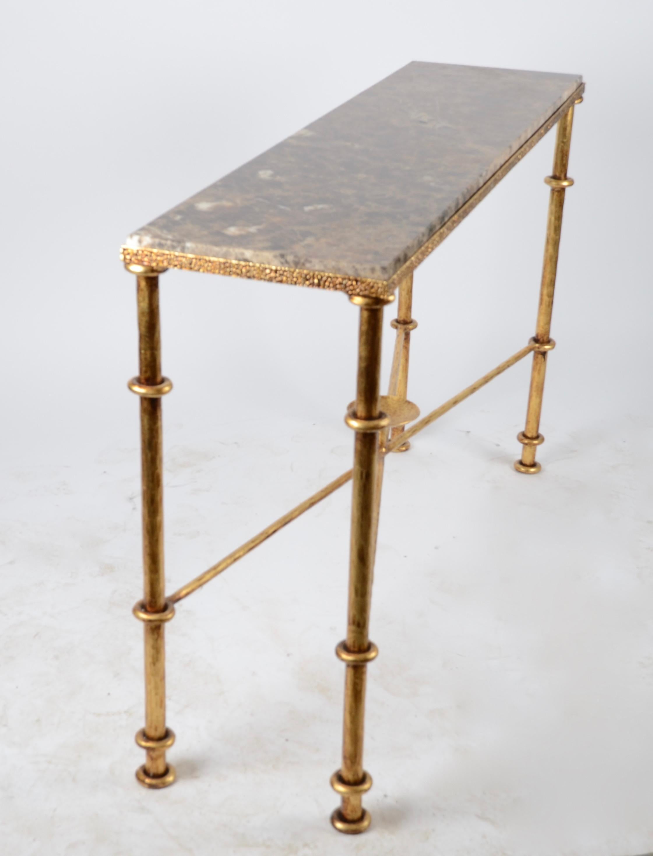 Late 20th Century Console Tables, Gilt Iron, Italy, 1970s