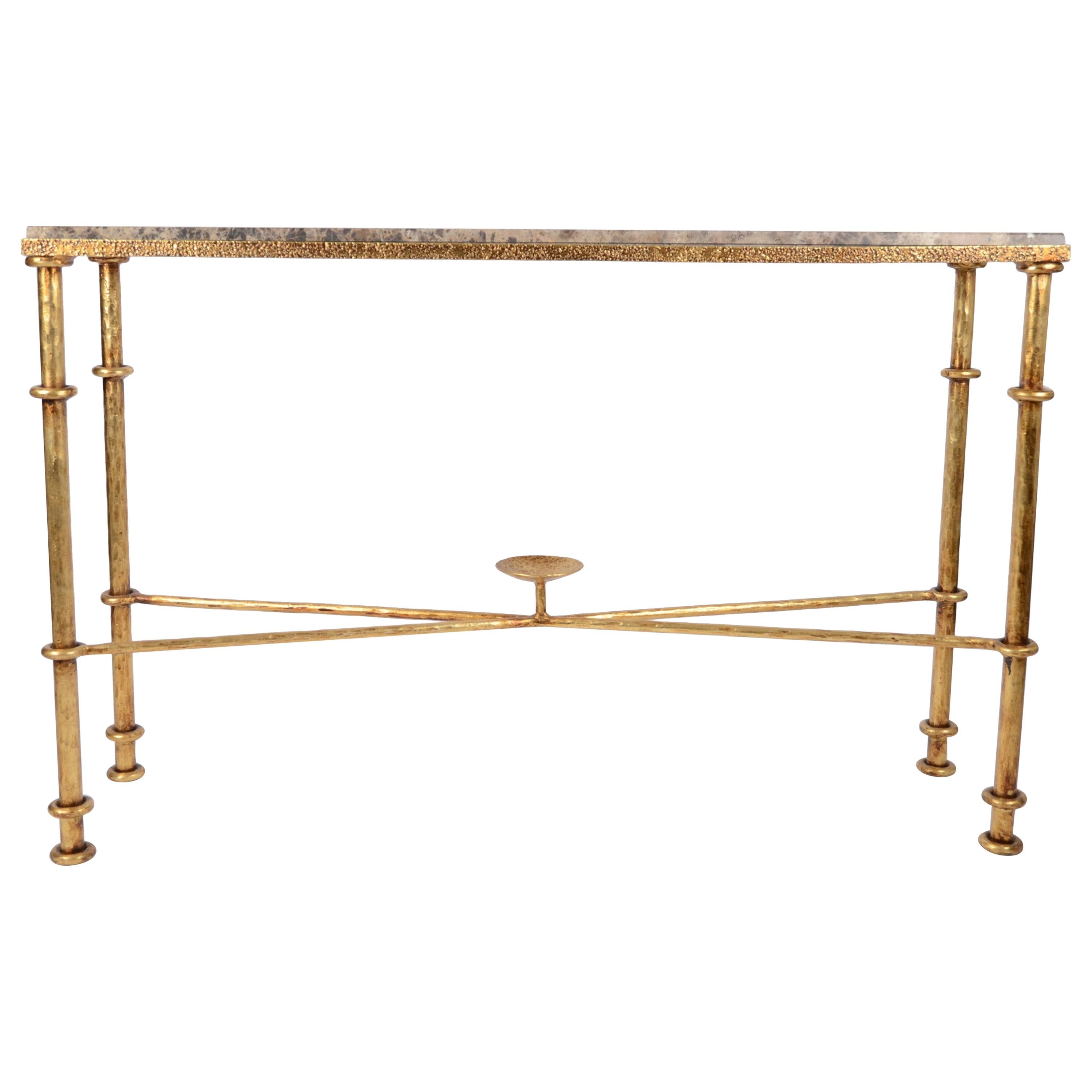 Console Tables, Gilt Iron, Italy, 1970s