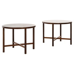 Tables console en wengé et aluminium par Torsten Thorup & Claus Bonderup, années 1950