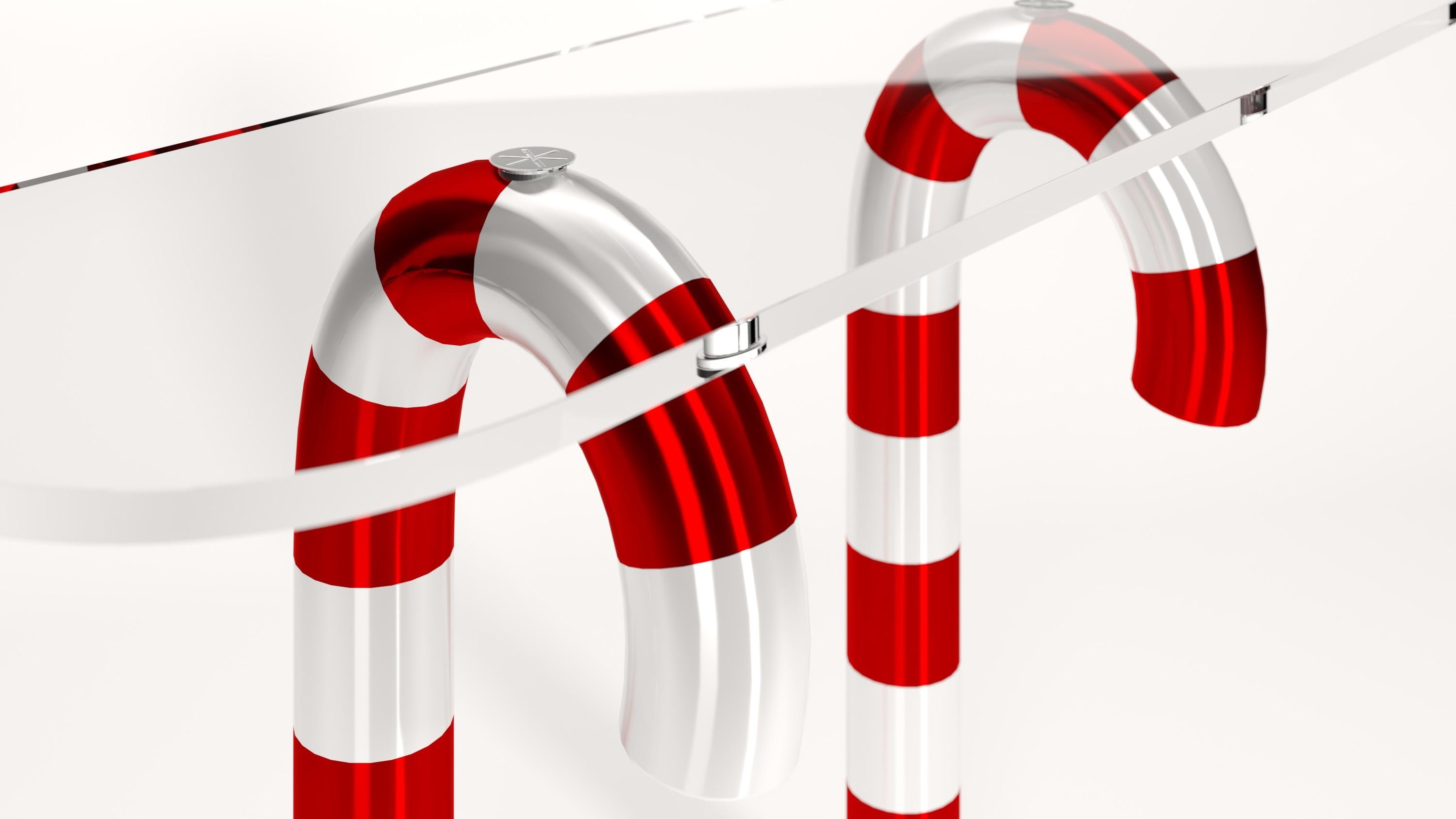 Italiano Tavoli Consolle Modello Giò Candy Cane Candy Collection di Studio Superego, Italia in vendita