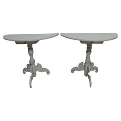Antique Console Tables Pedestal Style Rare Flip Top