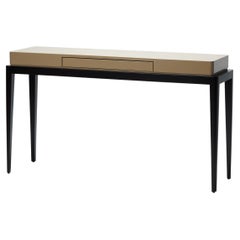 Console, TARA by Reda Amalou, 2020, Beige Lacquer Top, Walnut, 140 cm