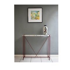 Console 'Tekno', Iron Structure and Cement Marble Top