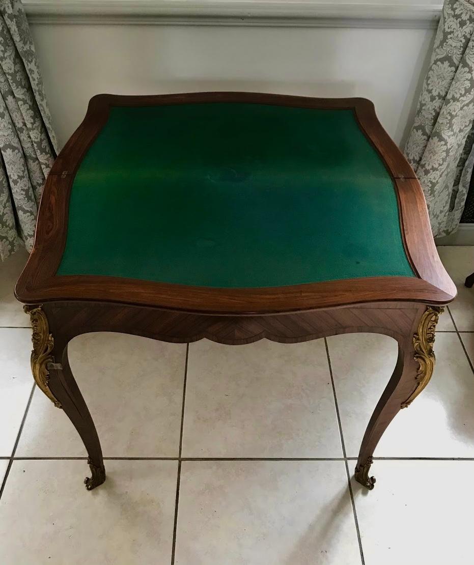 French Console Transforming into a Louis XV Style Game Table 19th Century France For Sale 13