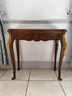 French Console Transforming into a Louis XV Style Game Table 19th Century France