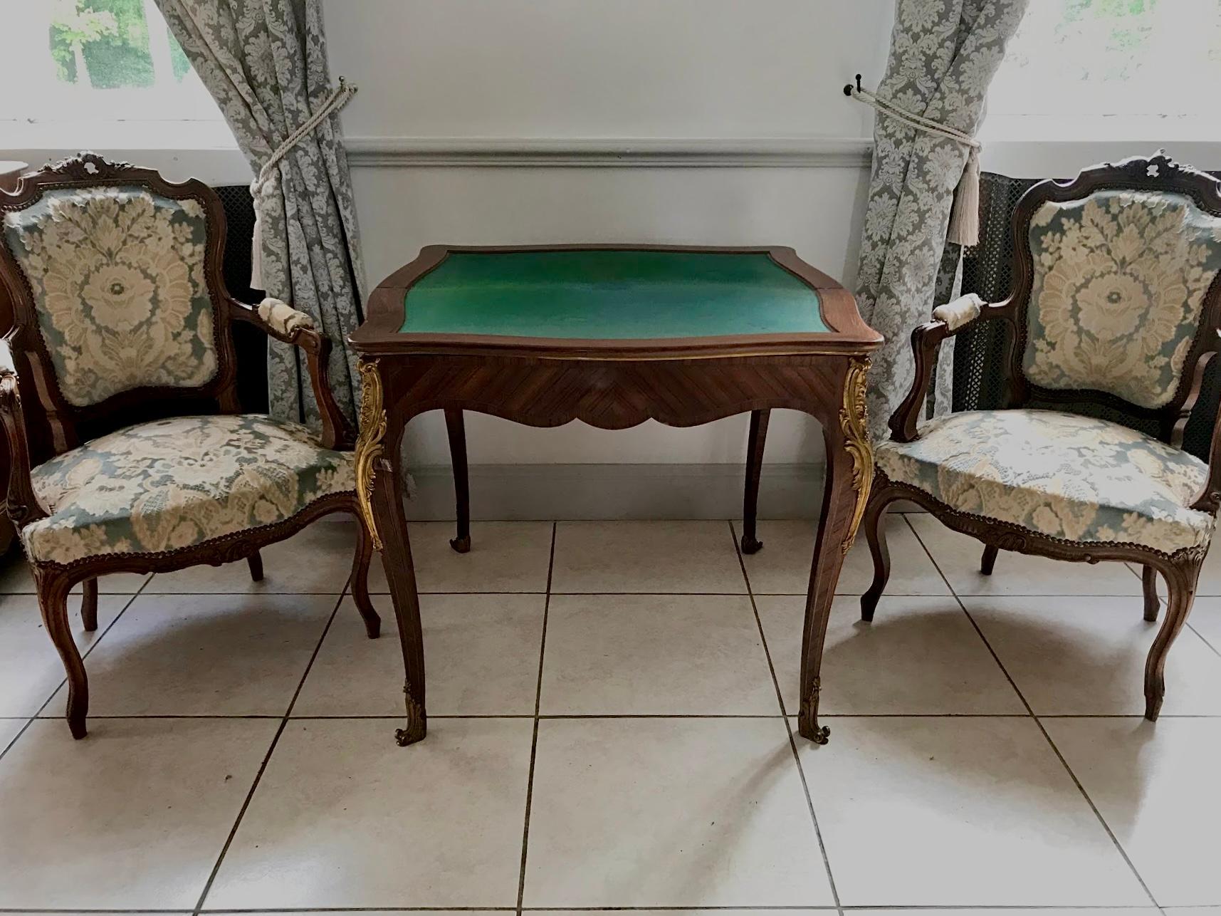 Französische Konsole im Louis-XV-Stil, umgewandelt in einen Spieltisch, 19. Jahrhundert, Frankreich im Angebot 15