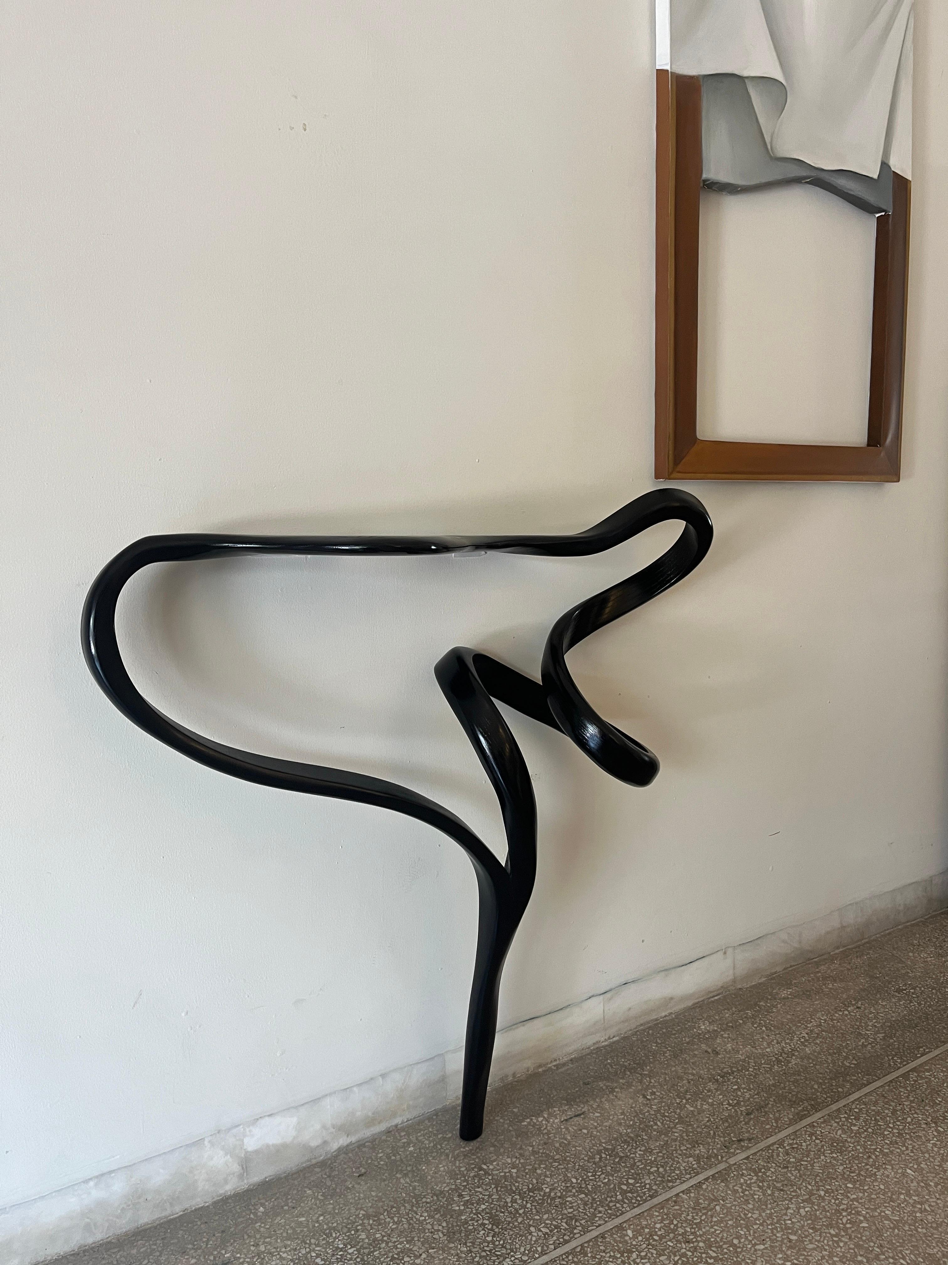 Unknown Console V by Raka Studio - Bend wood console For Sale