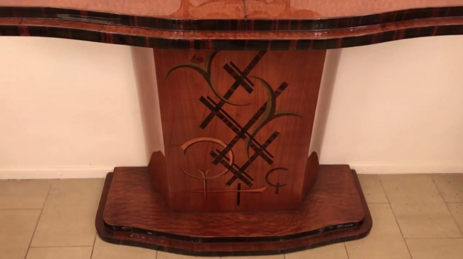 Austrian Console Viennese Secession, 1900, in wood  For Sale