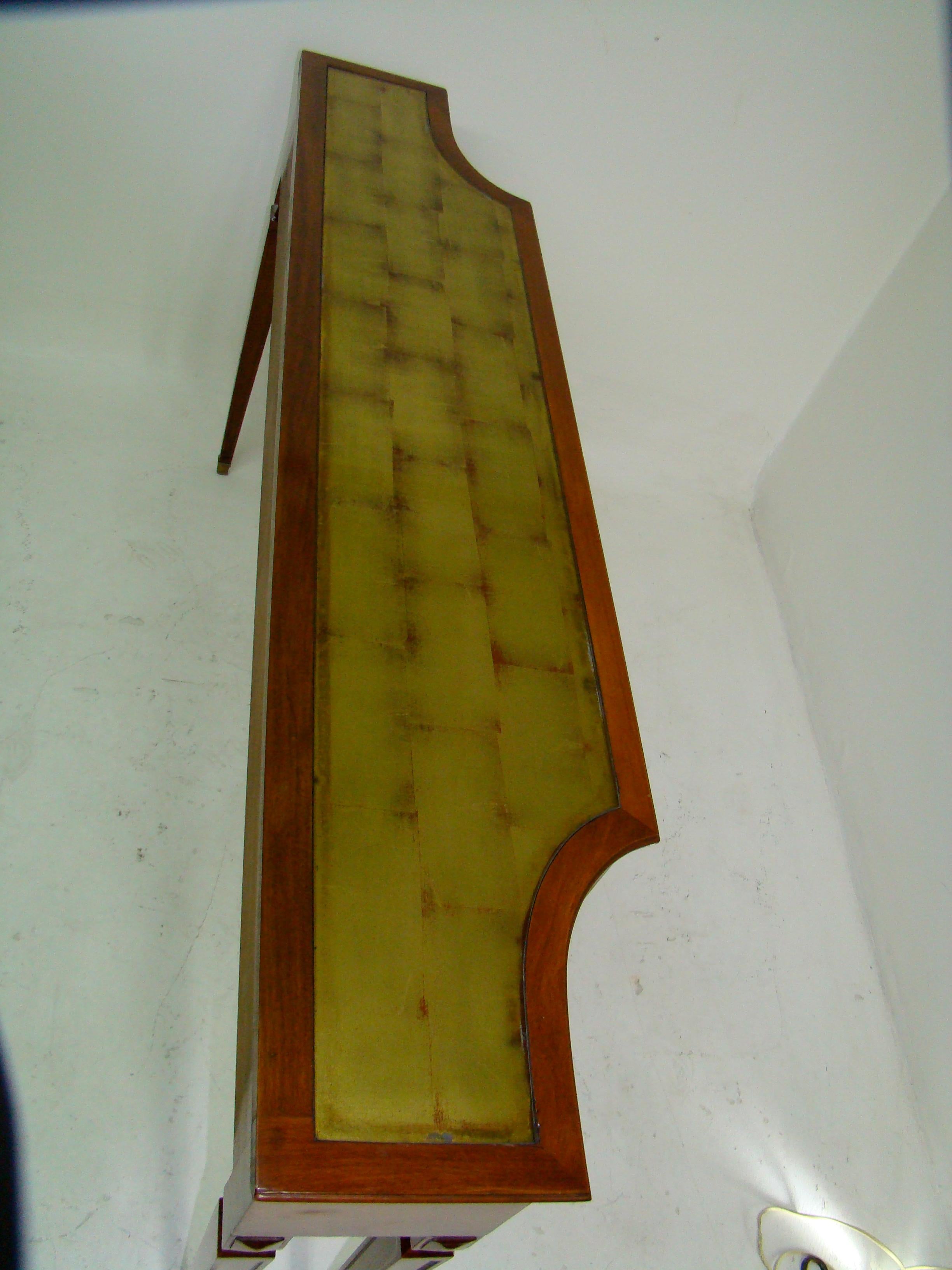 Console with Comte plate, 1932, Art Deco in Wood and gold For Sale 7