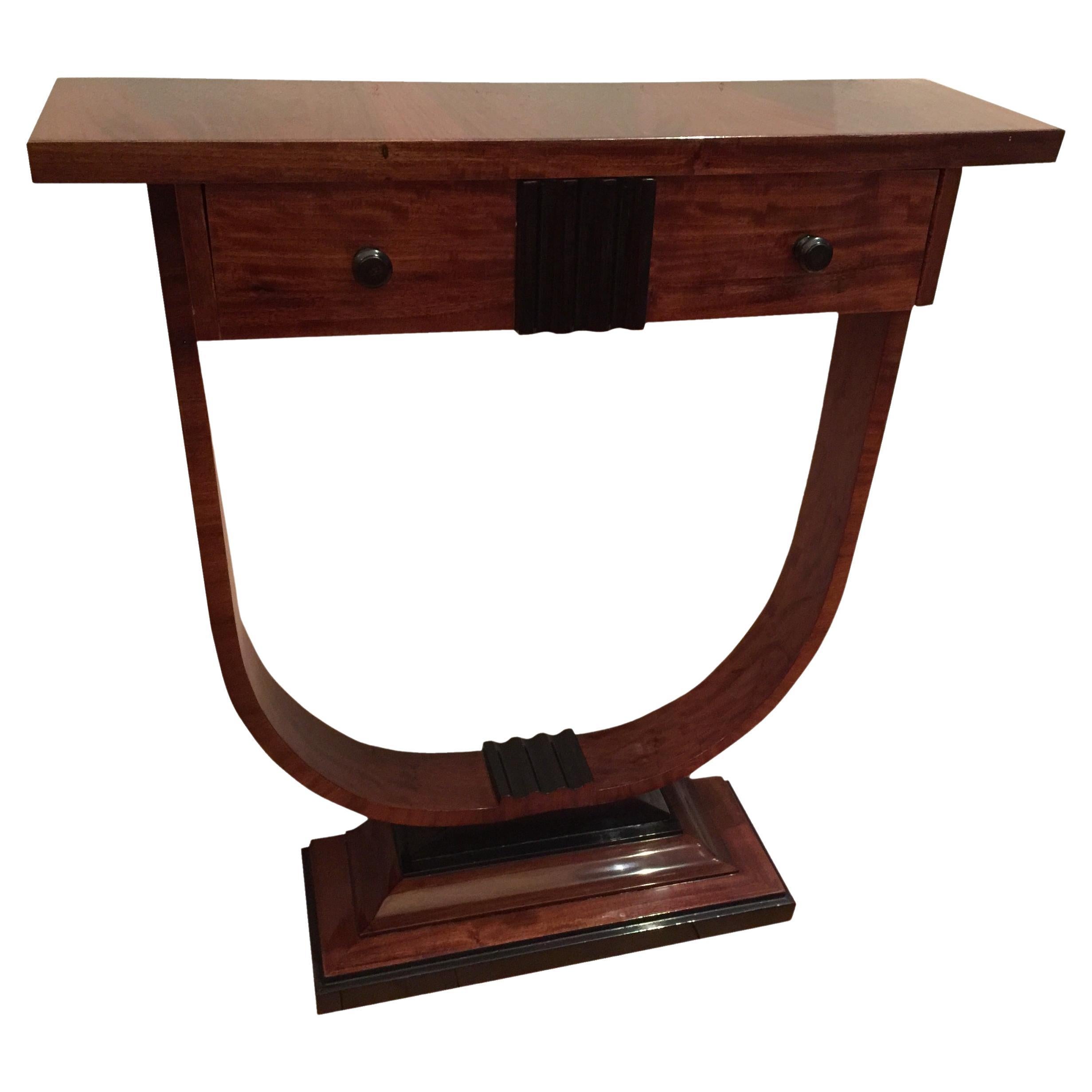 Console with Drawer, France, 1925, Art Deco in Wood For Sale
