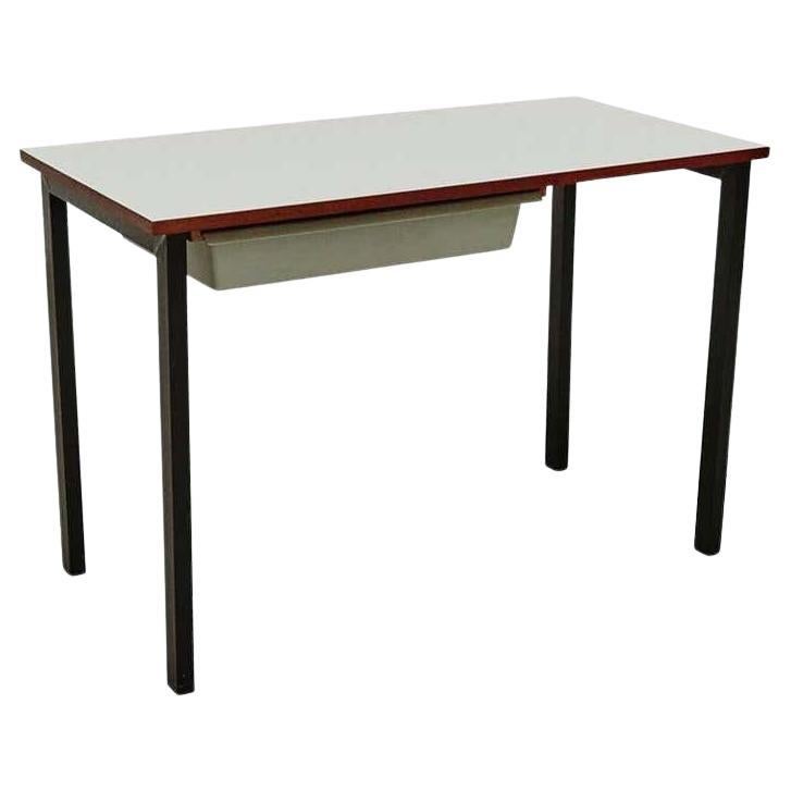 Console with Drawer Grey Formica Cite Cansado, circa 1950 by Charlotte Perriand For Sale