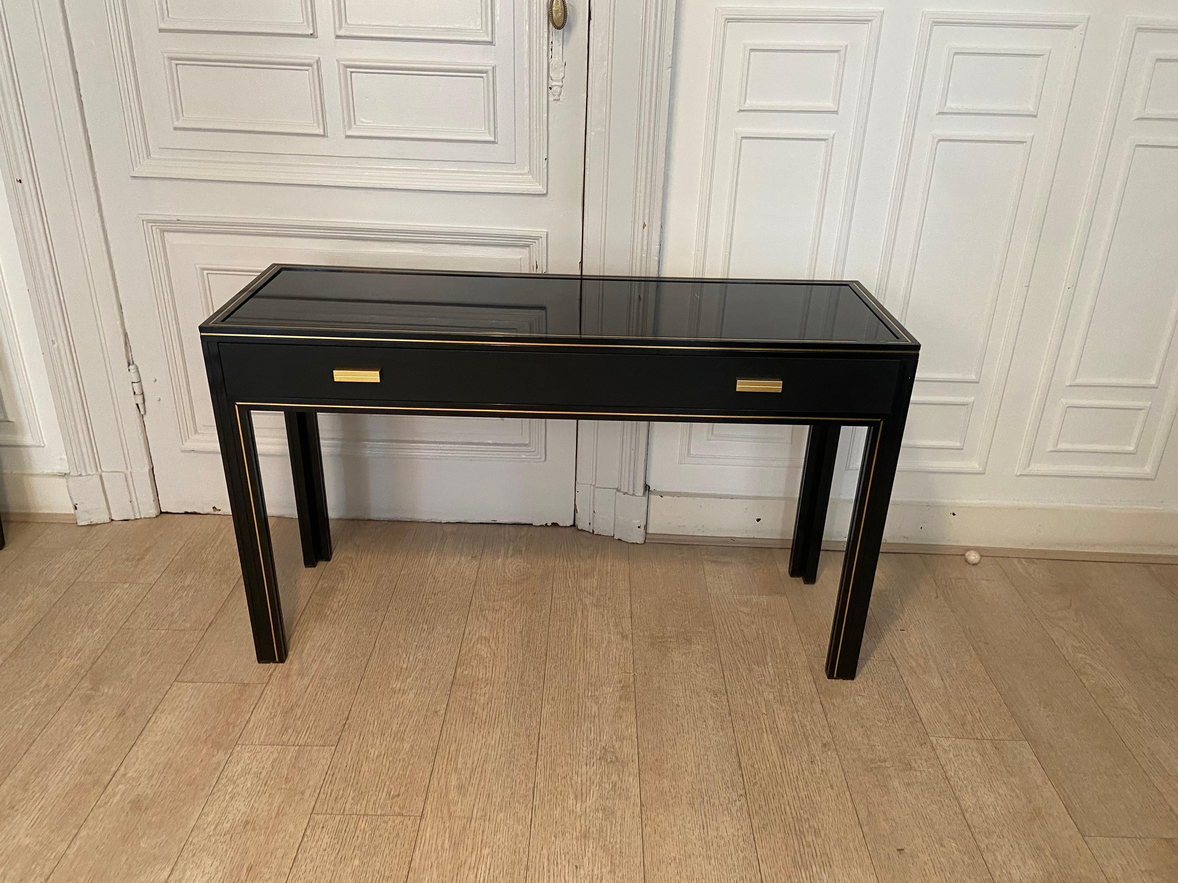 Mid-Century Modern Console with drawer Pierre Vandel, 1970s For Sale