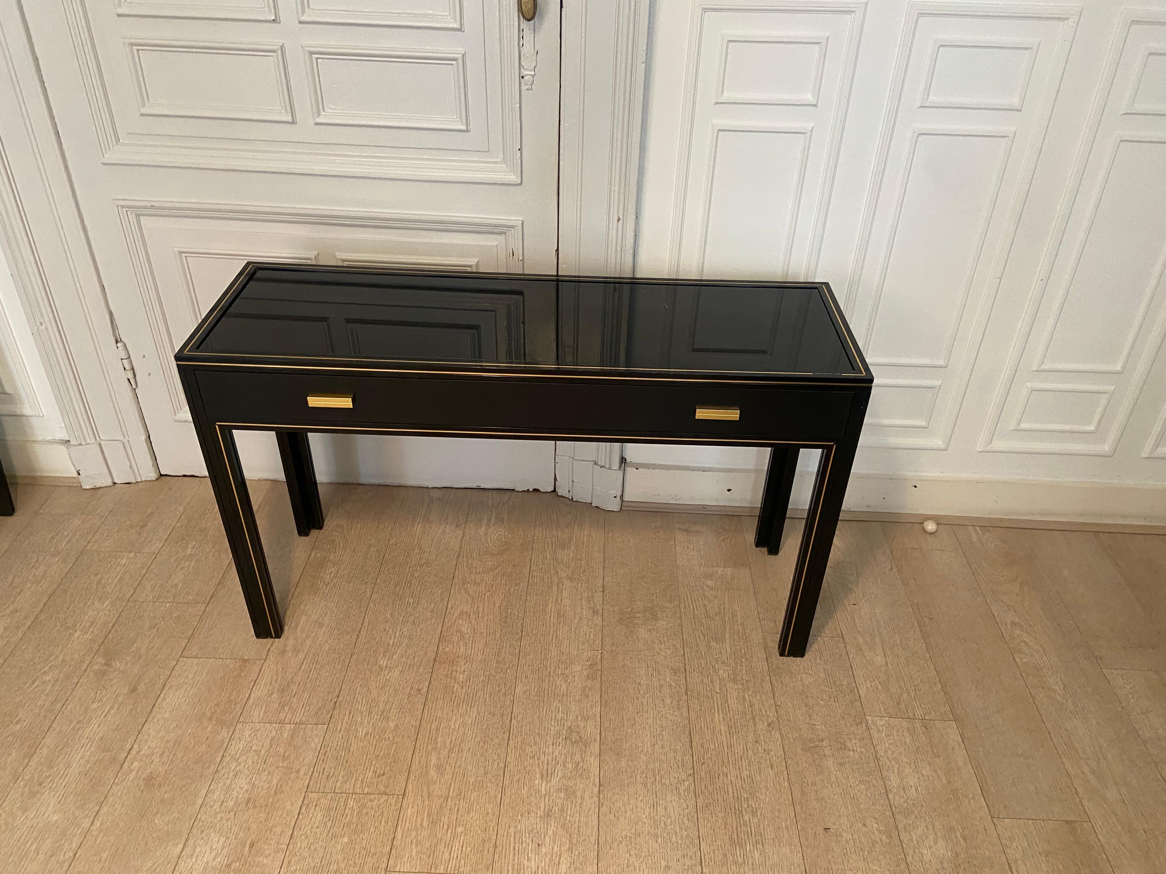 French Console with drawer Pierre Vandel, 1970s For Sale