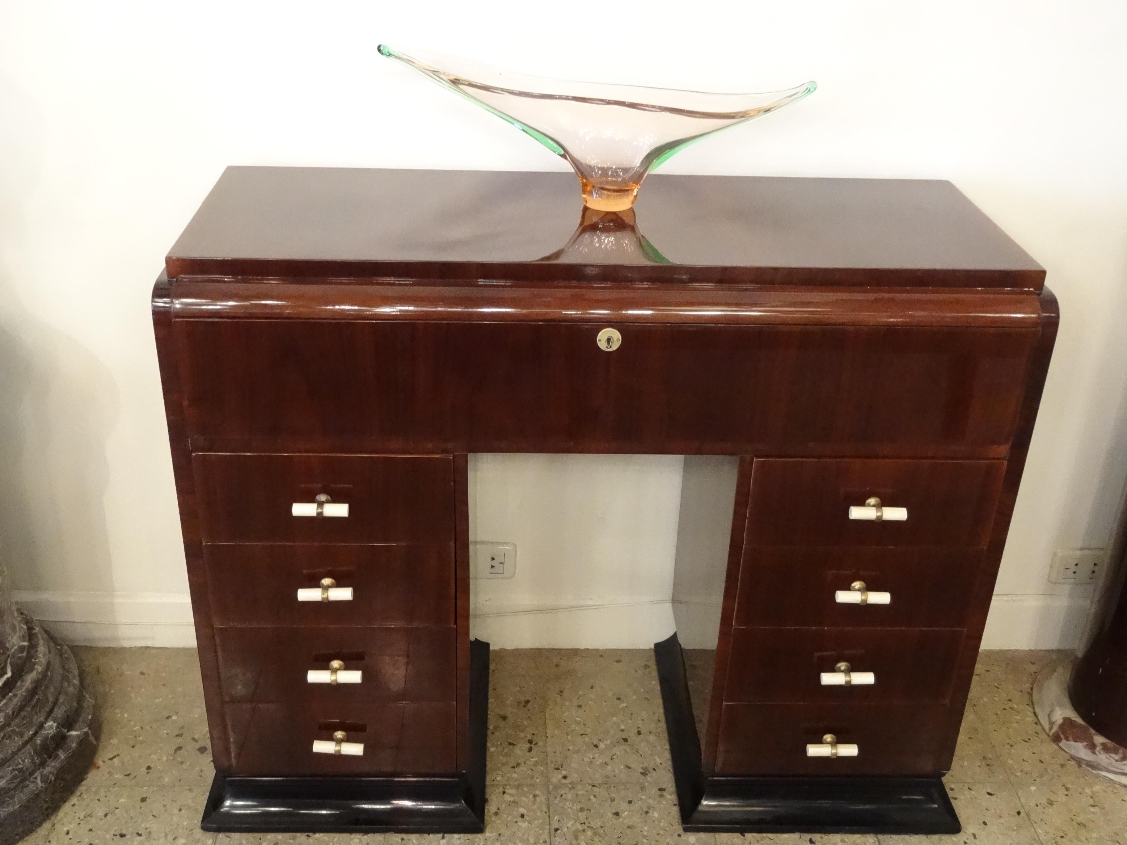 Mid-20th Century Console with Drawers, 1930, Style: Art Deco For Sale