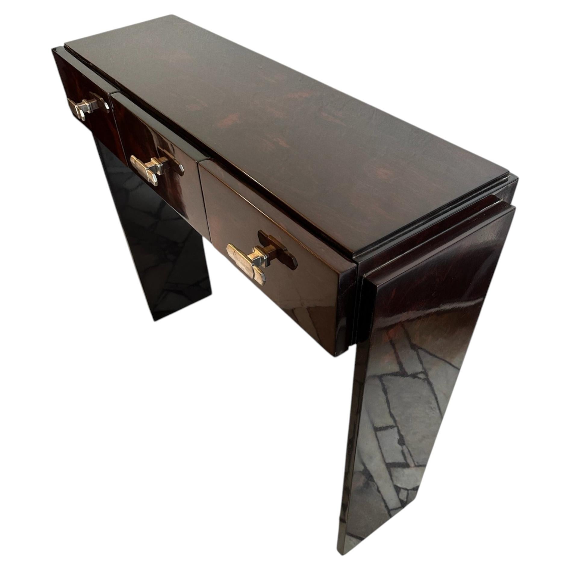 Console with drawers, France, 1920, Art Deco in Wood